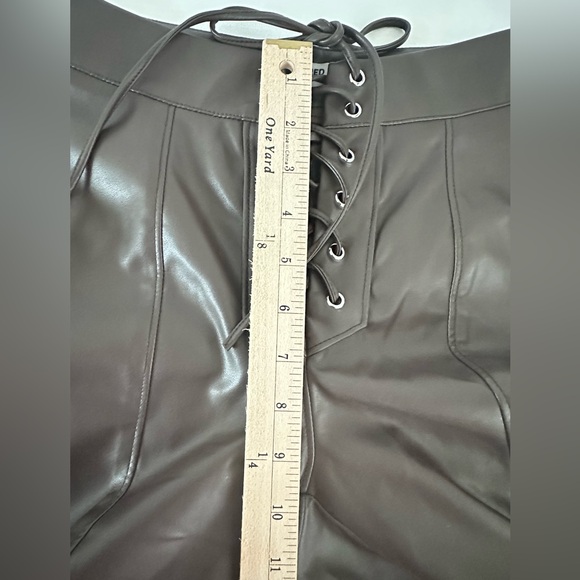 Rumored Straight Shooter  Lace-Up Pants in Black Coffee Size Small Pre-owned - Picture 11 of 12